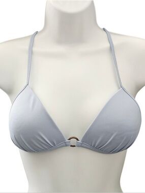 AERIE Perky Triangle Blue Bikini Swim Top Size Small